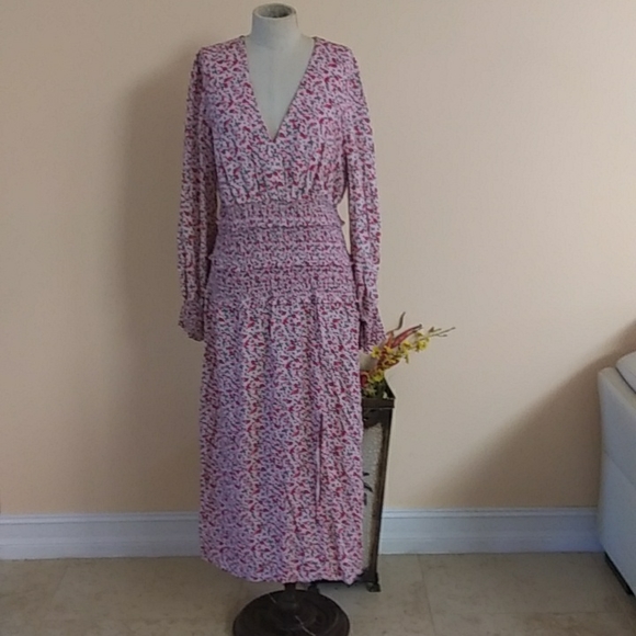 AFRM Dresses & Skirts - Afrm Hazel Floral Long Sleeve Smocked  Dress.